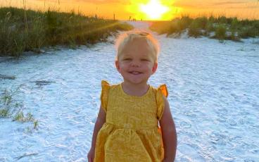 Photo submitted.  18-month-old Lainey Lou’s heart was successfully donated and transferred to another child in need.